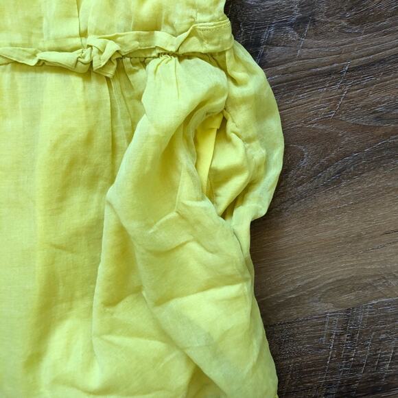 Crewcuts Girls’ Yellow Dress Cotton Pockets Size 7 - Picture 6 of 8
